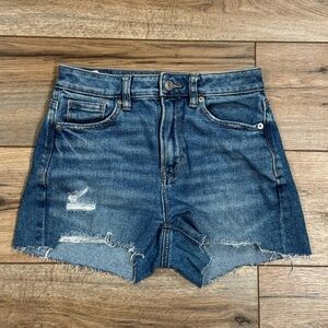 AMERICAN EAGLE Casual Mom Jean High Rise Denim Short Shorts | Size 00